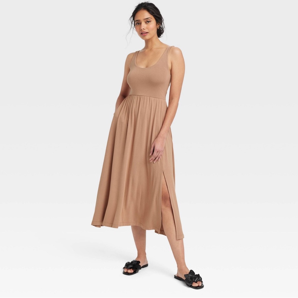 Women's Midi Ballet Dress - A New Day™ Brown S NWOT